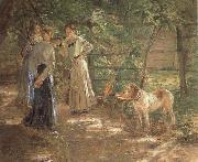 Fritz von Uhde In the Garden oil painting artist